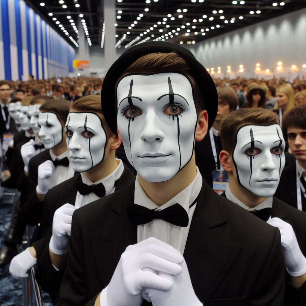 Mimes at a mime convention
A mime story
© Jay Schankman 2024