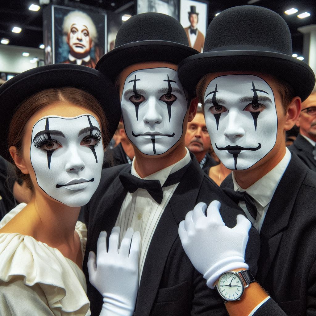 The beautiful mime. He hadn't the nerve to go up and talk to her
A mime story
© Jay Schankman 2024