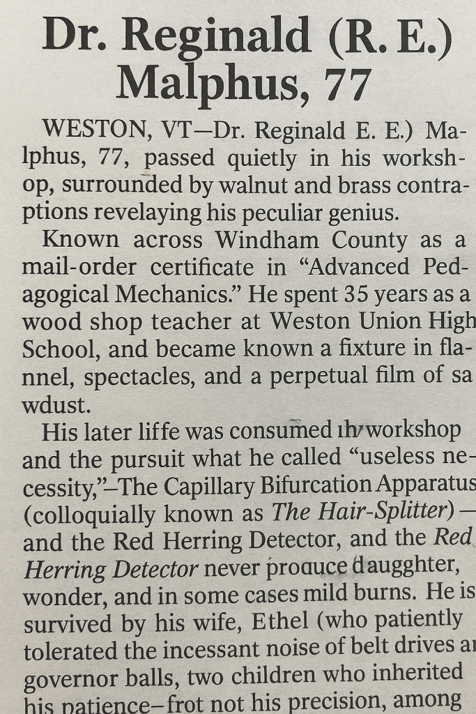 Obituary: Dr. Reginald (R.E.) Malphus, 1922–1999