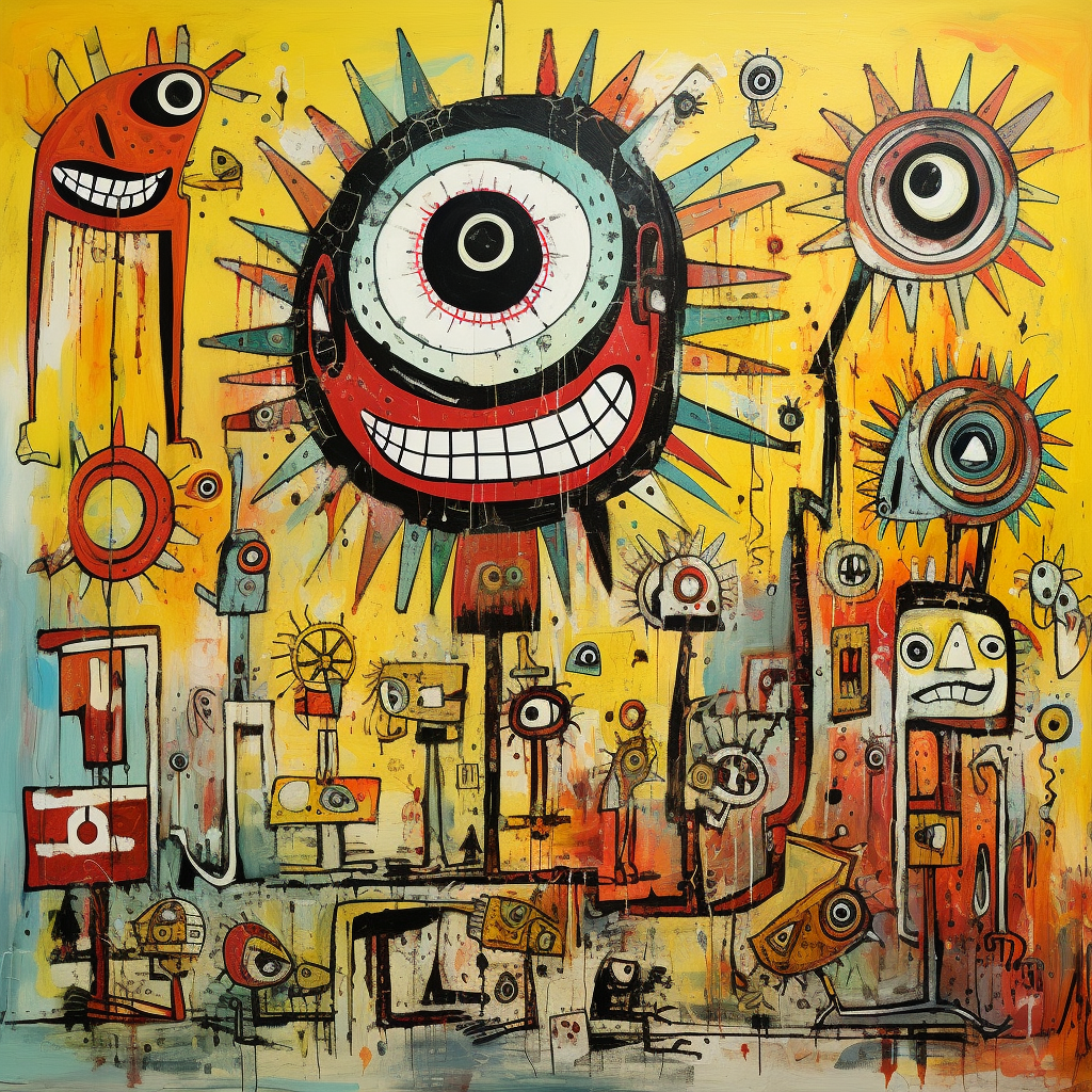 ART Brut - in the style of Jean Dubuffet - Midjourney5